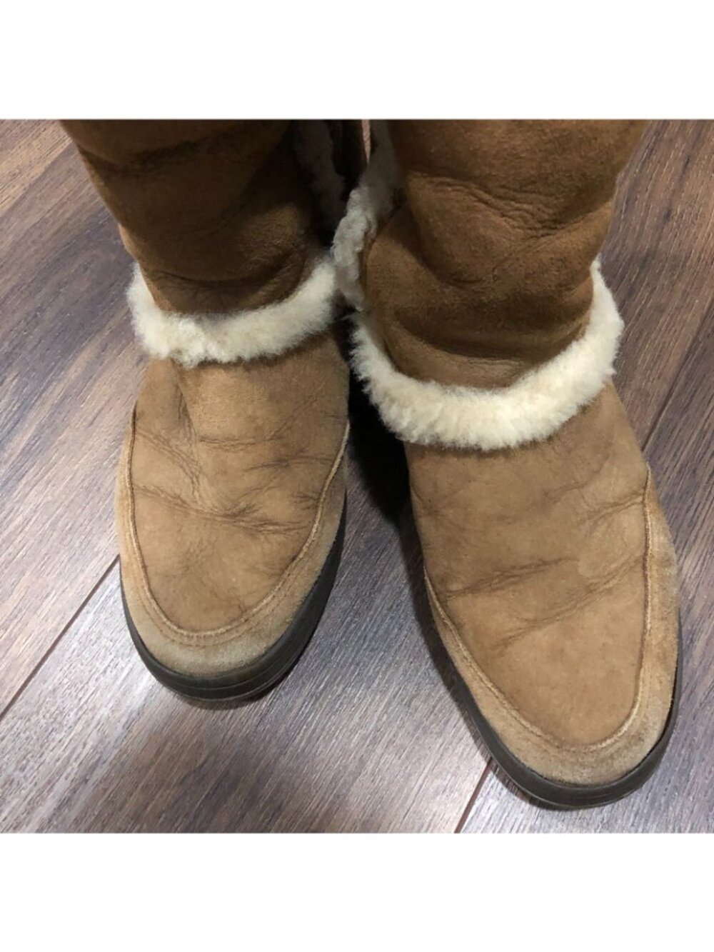 UGG Australia Sundance II Sheepskin Upper Tall Winter Boots Womens Sz 8 Brown - Picture 5 of 11